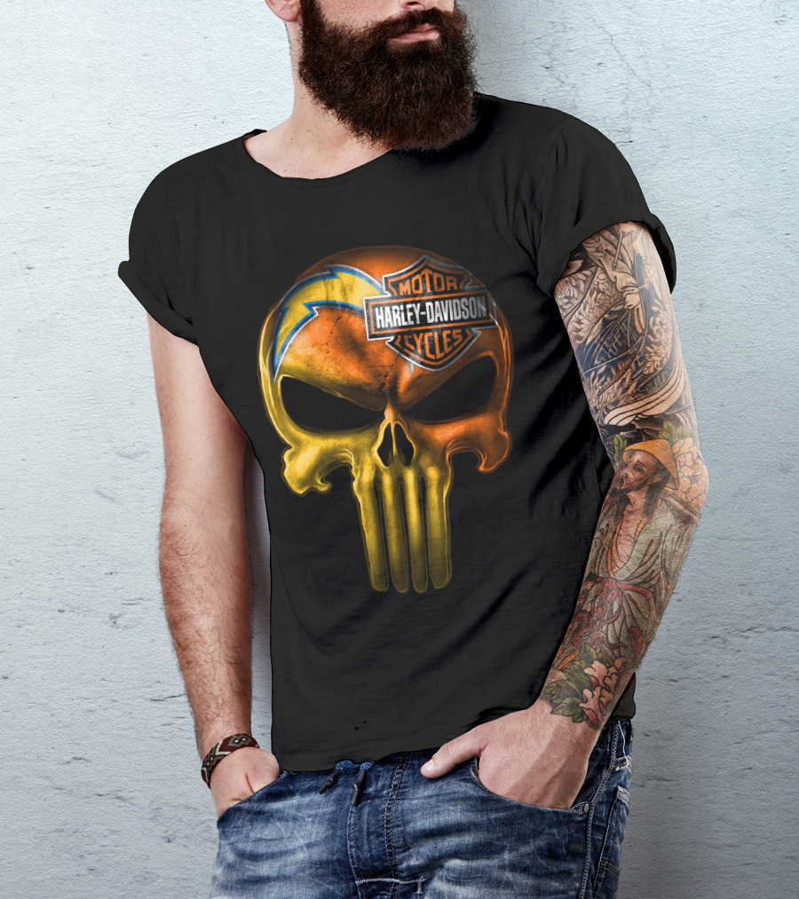 Harley Davidson Punisher Skull Chargers T-Shirt