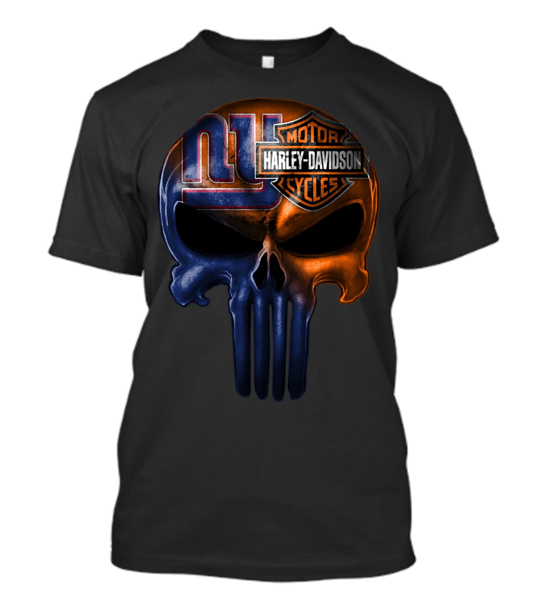 Ny Giants Harley Davidson Punisher Skull 23Hl T-Shirt