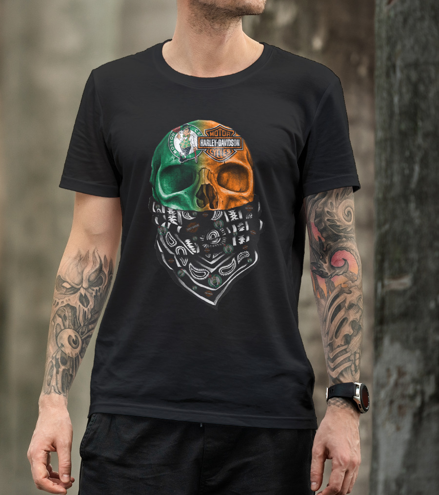 Harley Davidson Celtics Skull Bandana T-Shirt