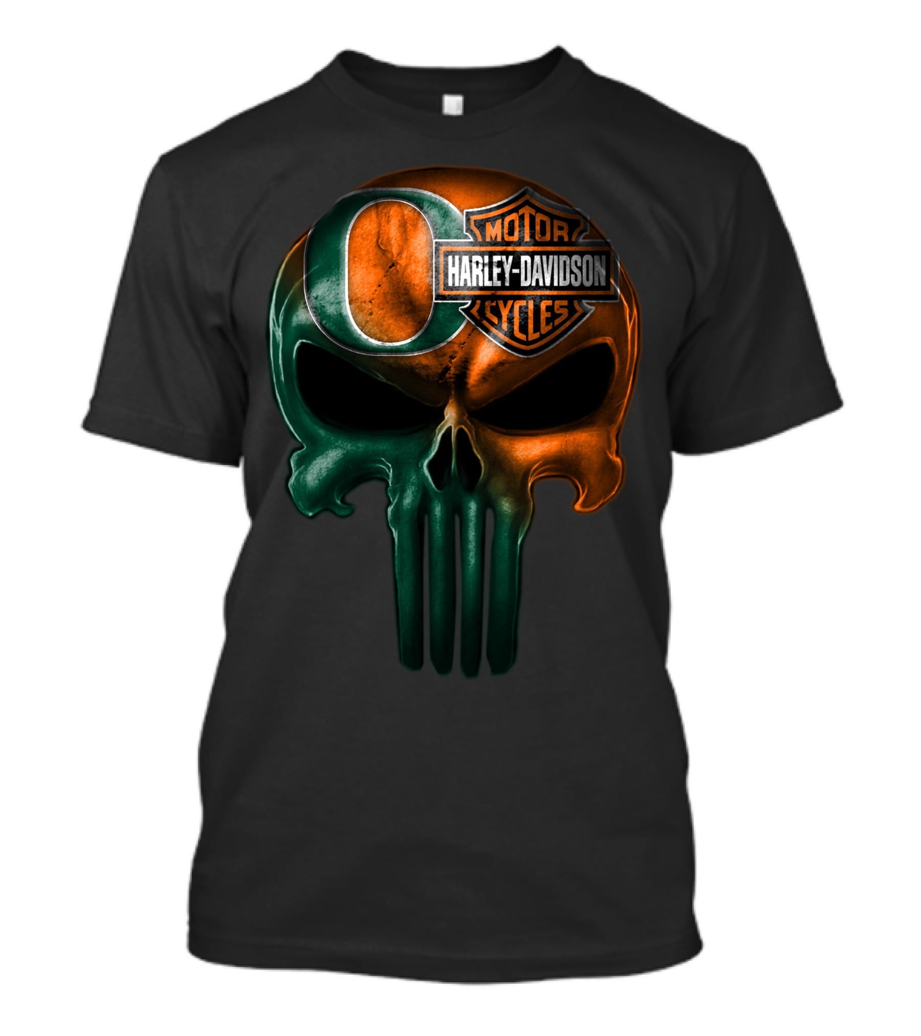 Oregon Harley Davidson Punisher Skull 35Ahl T-Shirt