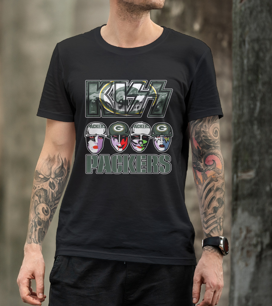 KISS Packers Green Bay Fans Facepaint T-Shirt