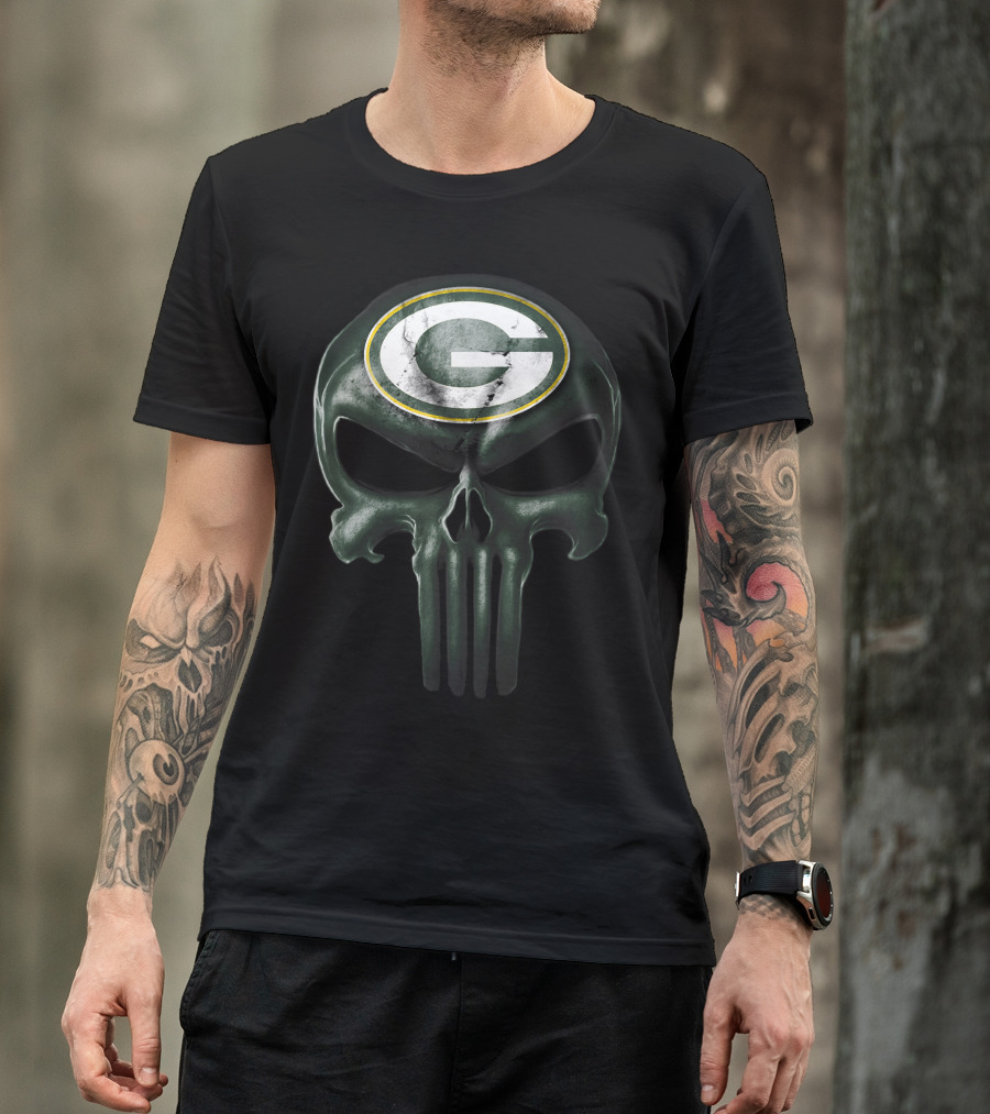 Skull Green Bay Packers T-Shirt