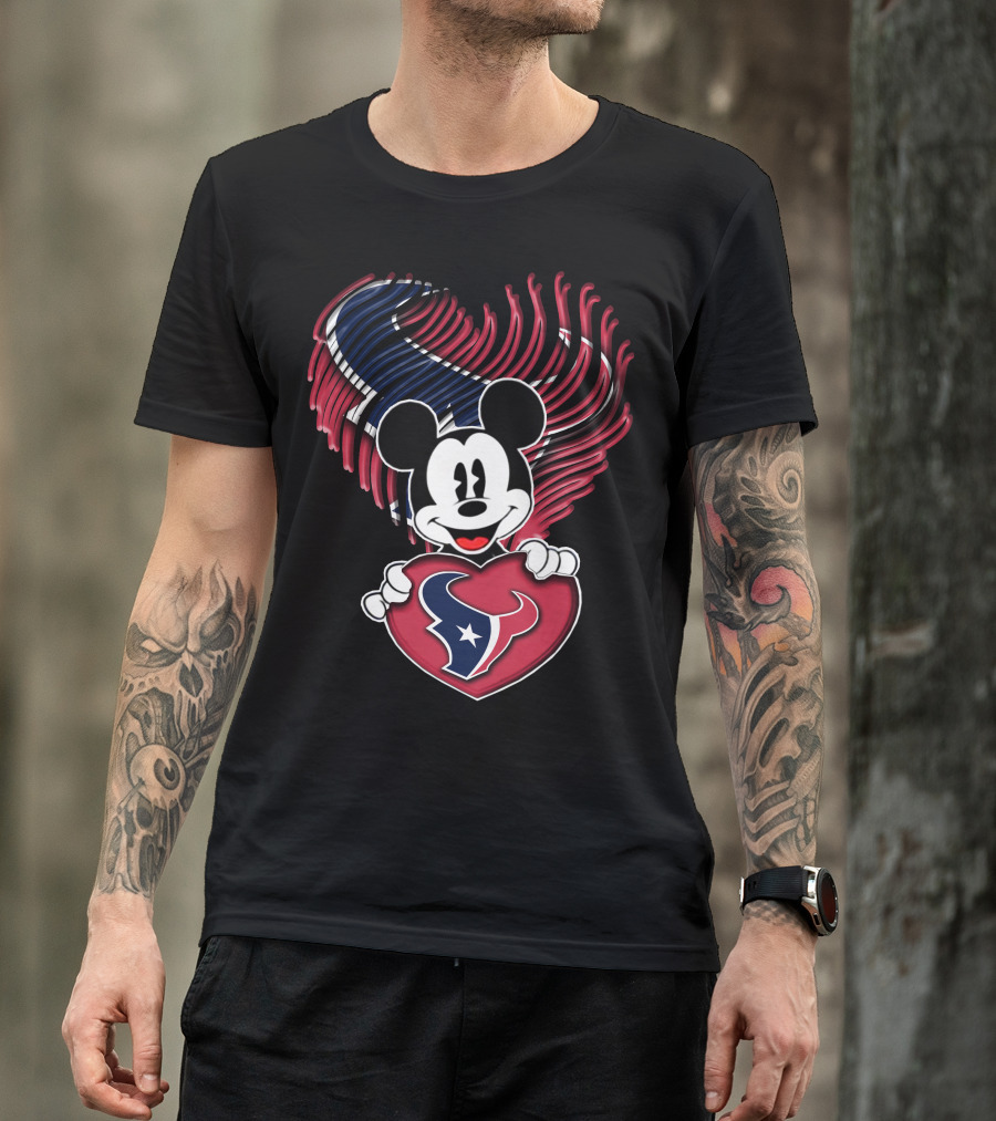 Mick Houston Texans Heart T-Shirt