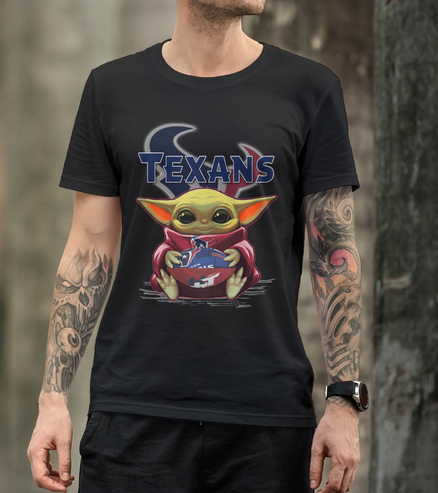 Texans Yoda Star Wars Football Fan T-Shirt