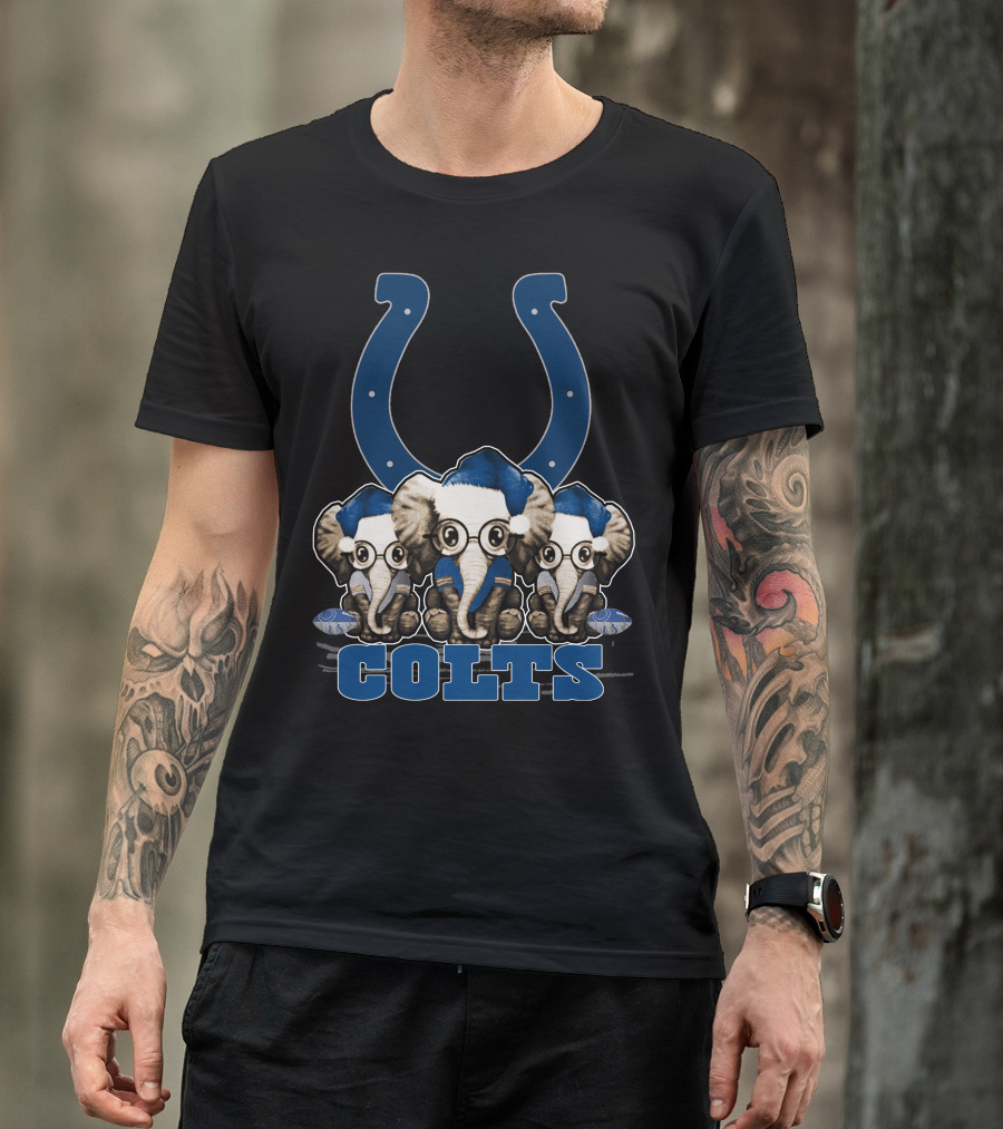 Colts Christmas Elephants Indianapolis T-Shirt