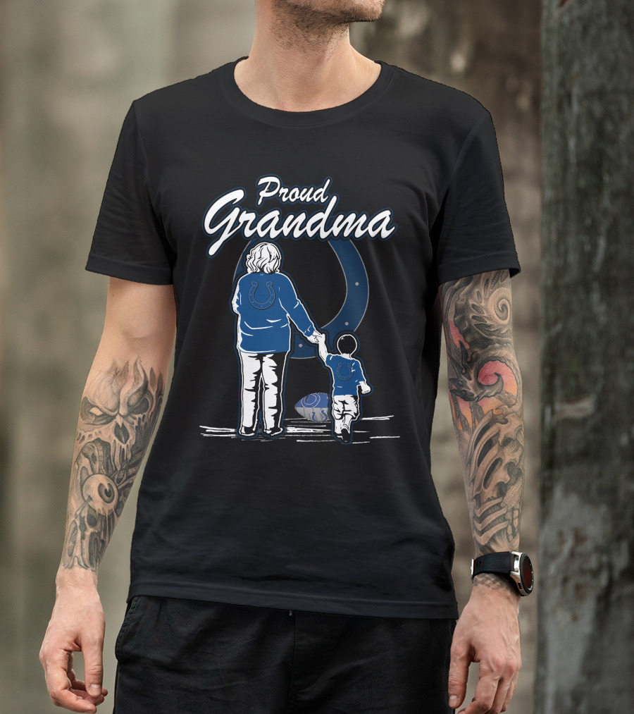 Proud Grandma Indianapolis Colts Family Football Fan T-Shirt