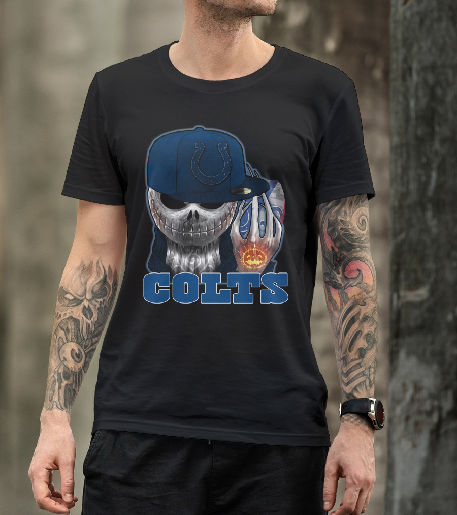 Jackskull Halloween Indianapolis Colts Spirit T-Shirt