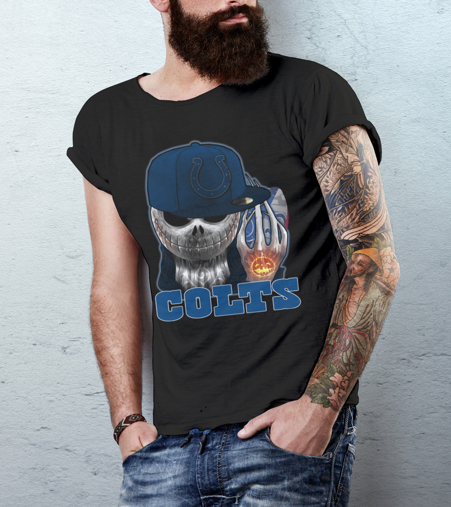 Jackskull Halloween Indianapolis Colts Spirit T-Shirt