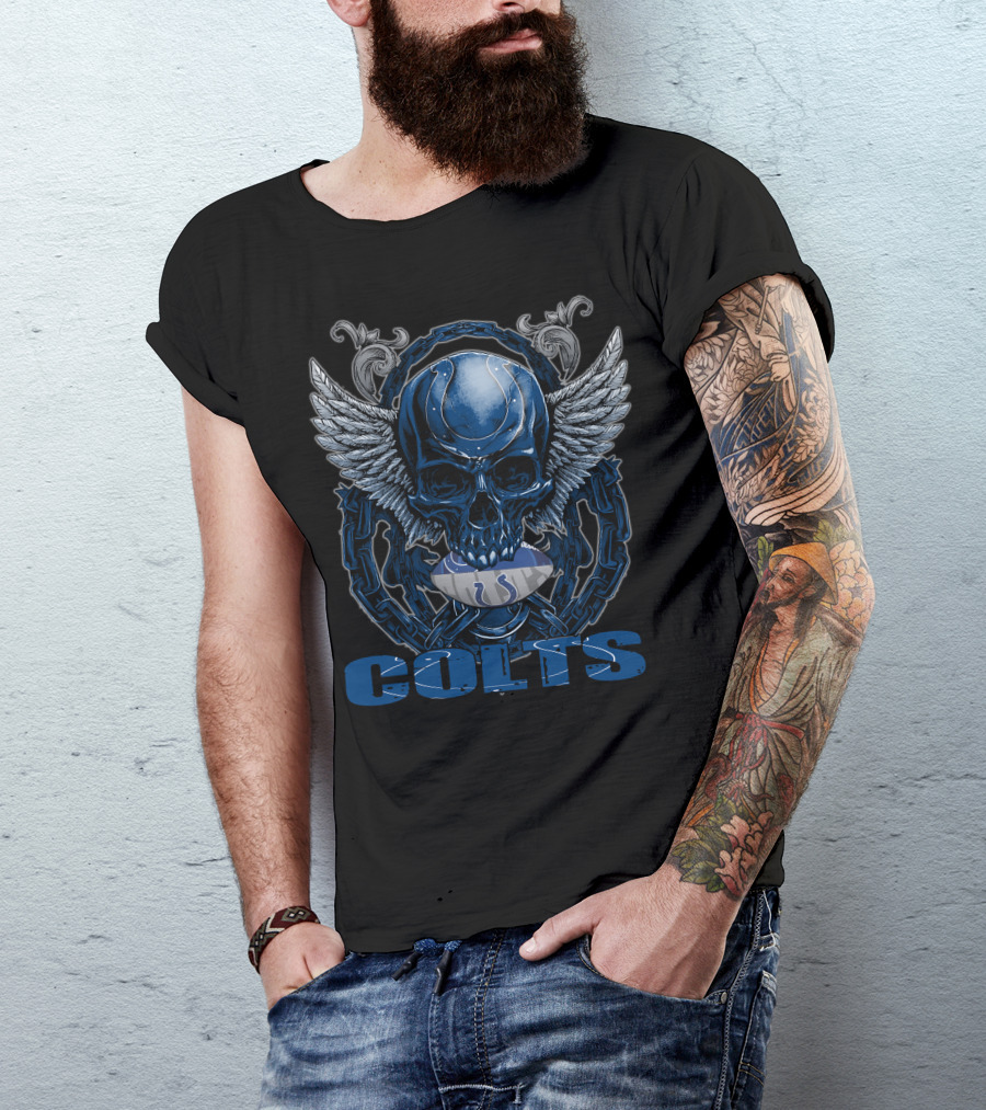 Colts Winged Skull Football Indianapolis T-Shirt