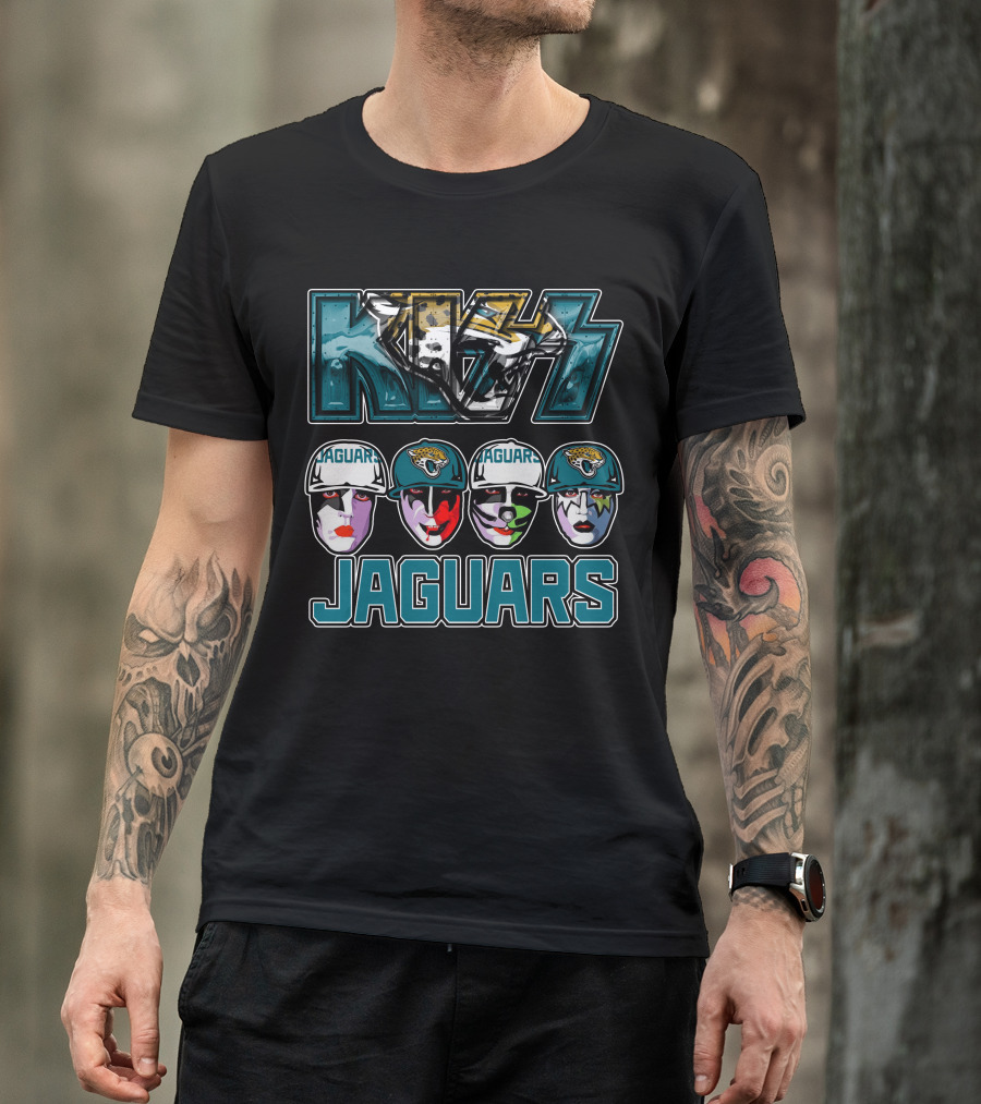 Kiss Jacksonville Jaguars Jaguars Rock Band Faces T-Shirt