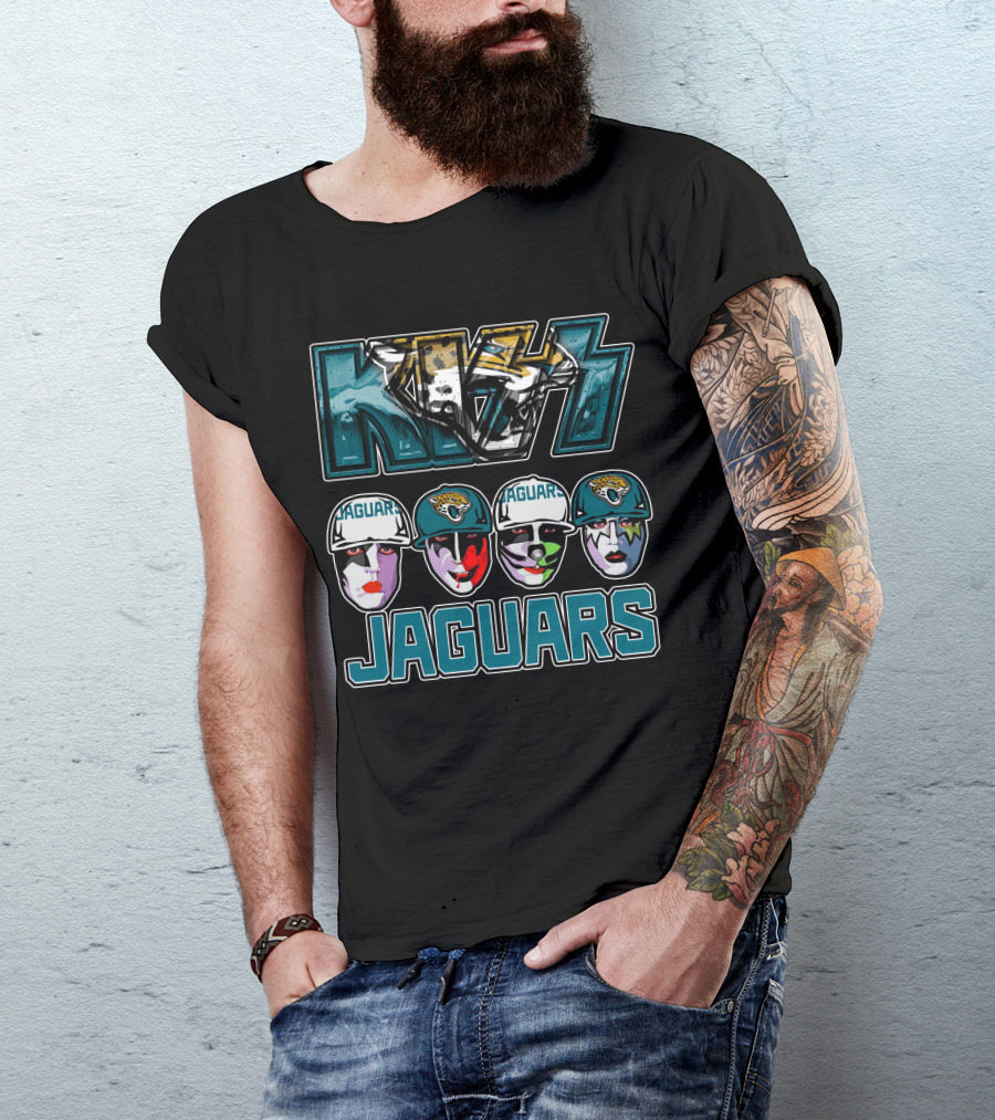 Kiss Jacksonville Jaguars Jaguars Rock Band Faces T-Shirt