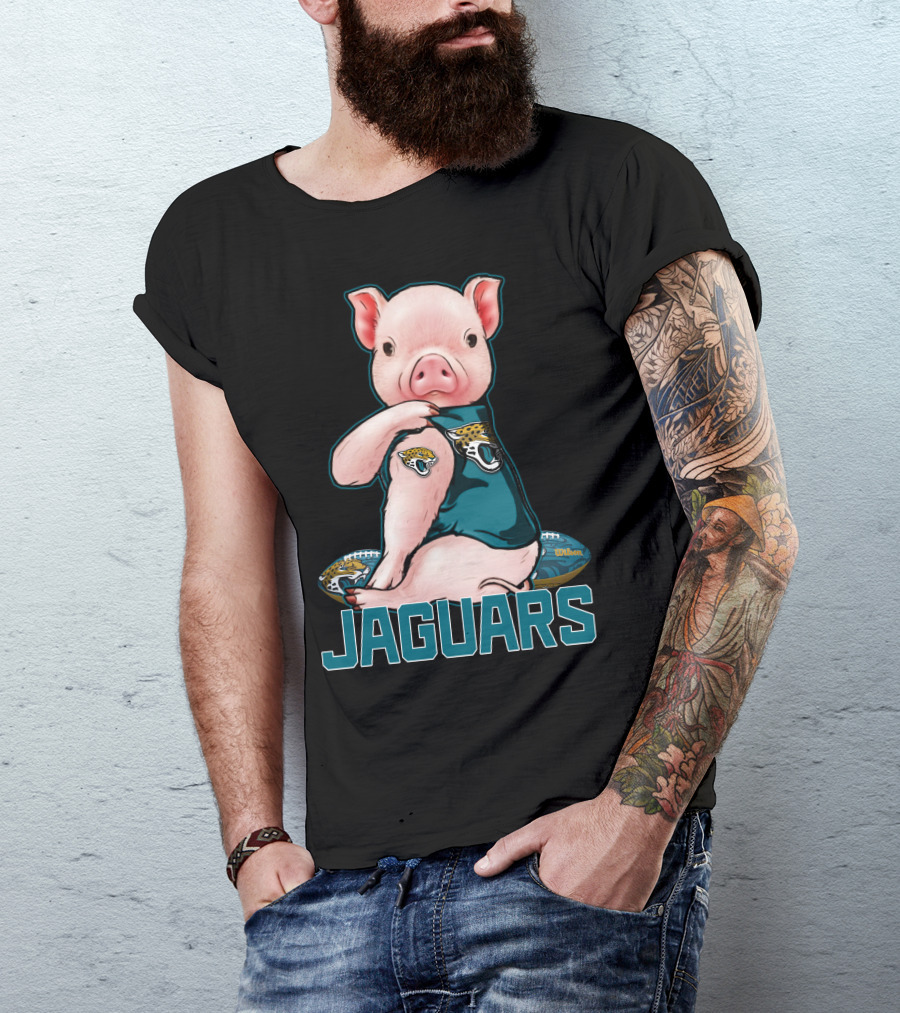 Pig Wearing Jacksonville Jaguars Football Jersey Jaguars T-Shirt