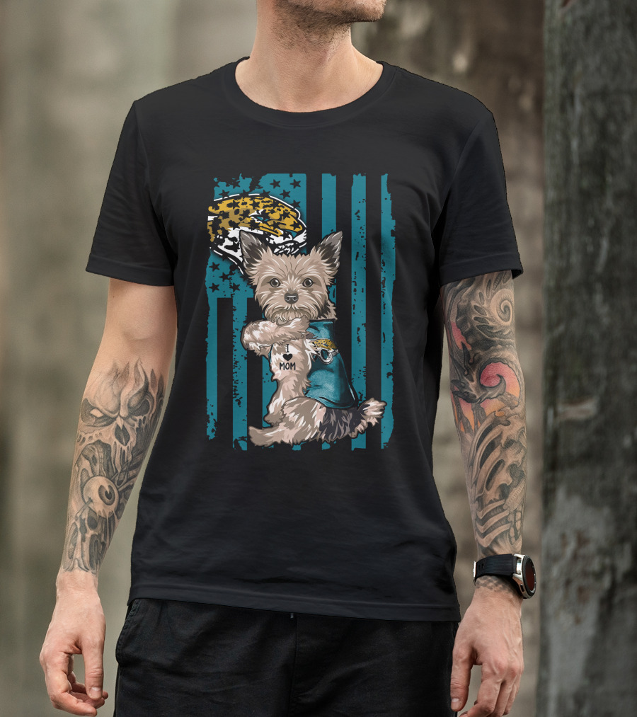 I Heart Mom Yorkshire Terrier Jacksonville Jaguars T-Shirt