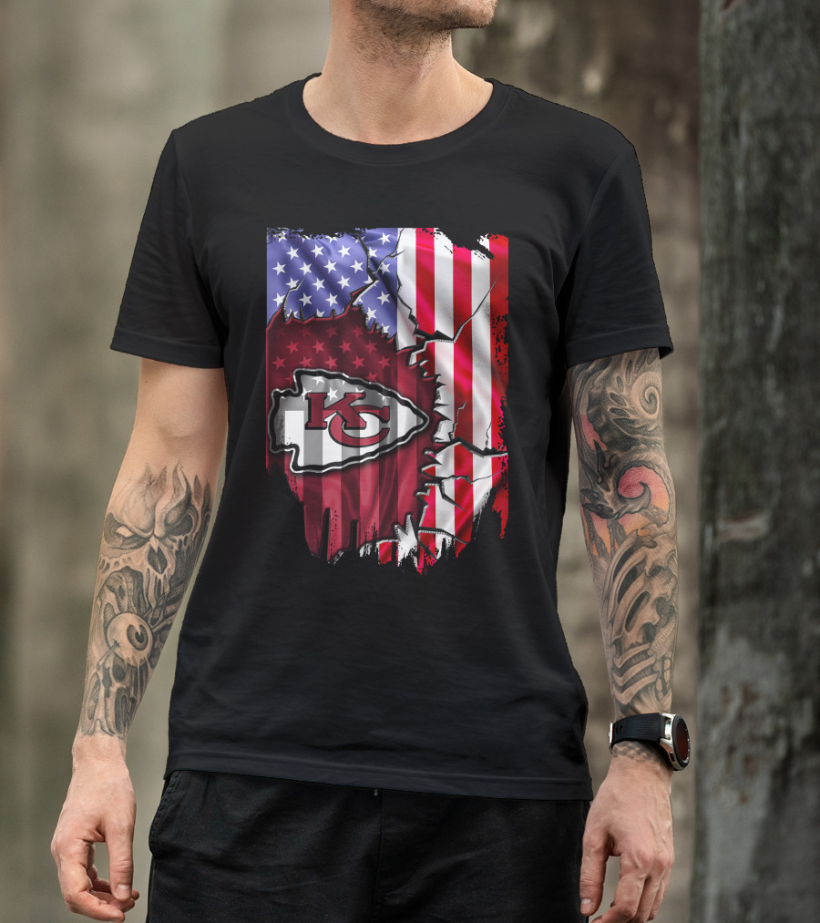 Kansas City Chiefs American Flag T-Shirt