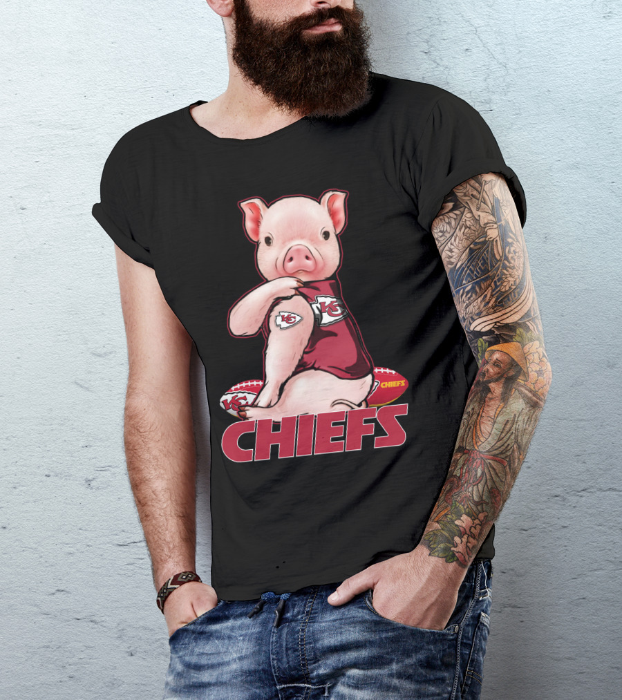 Kansas City Chiefs Pig Cute Mascot Fan T-Shirt