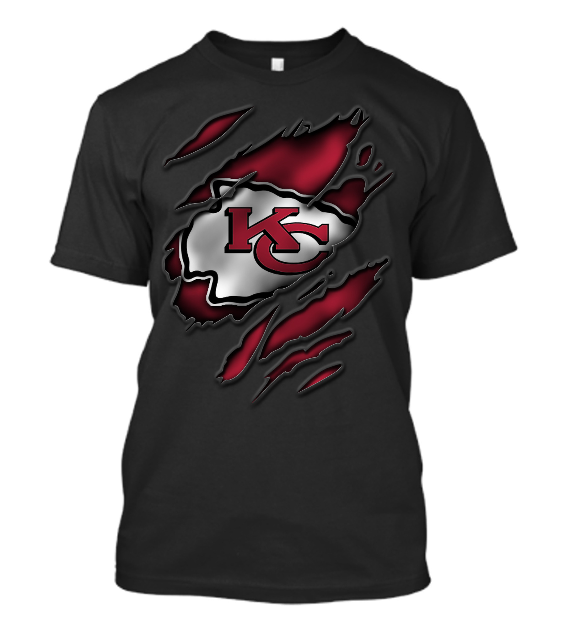 Torn KC Chiefs Ripped T-Shirt