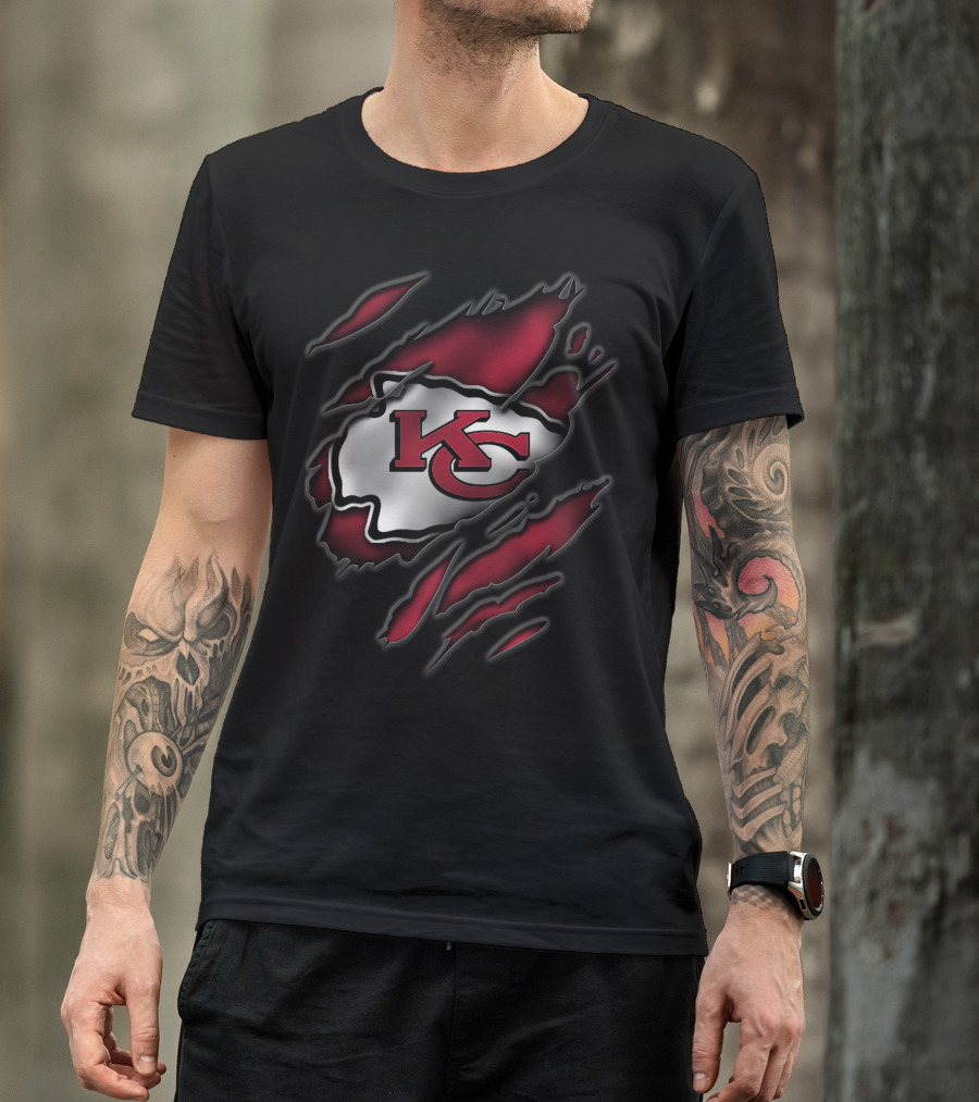 Torn KC Chiefs Ripped T-Shirt