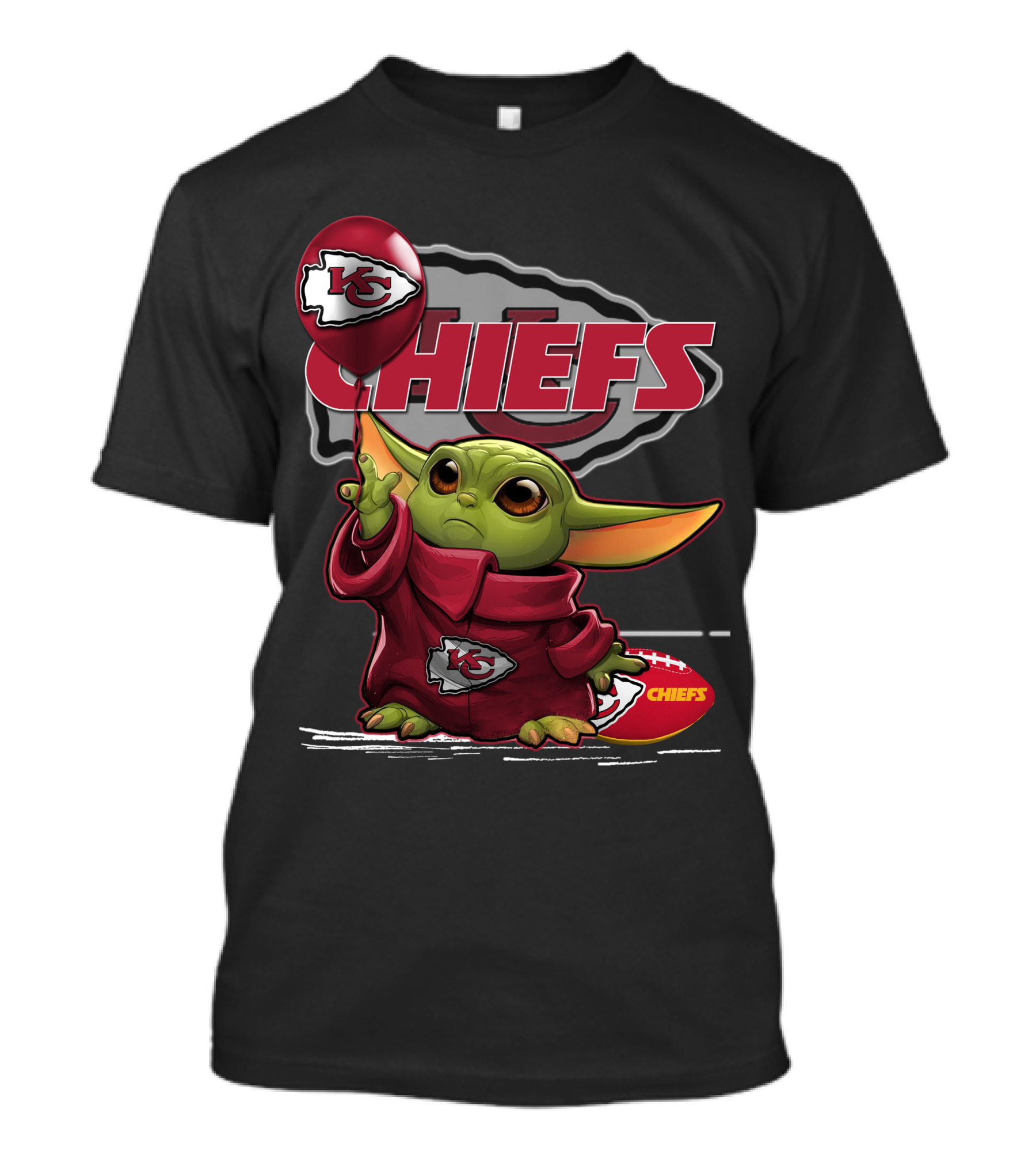 Kansas City Chiefs Yoda Football Fan Icon With Team T-Shirt
