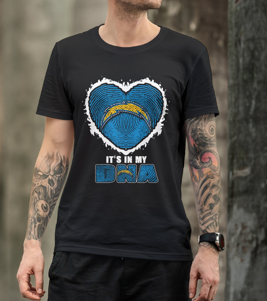 It's In My DNA Los Angeles Chargers Heartprint T-Shirt