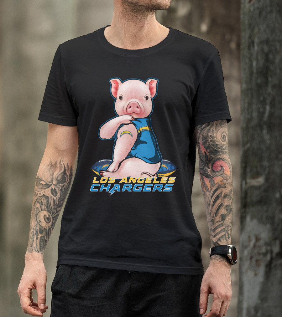 Los Angeles Chargers Pig Mascot Football T-Shirt