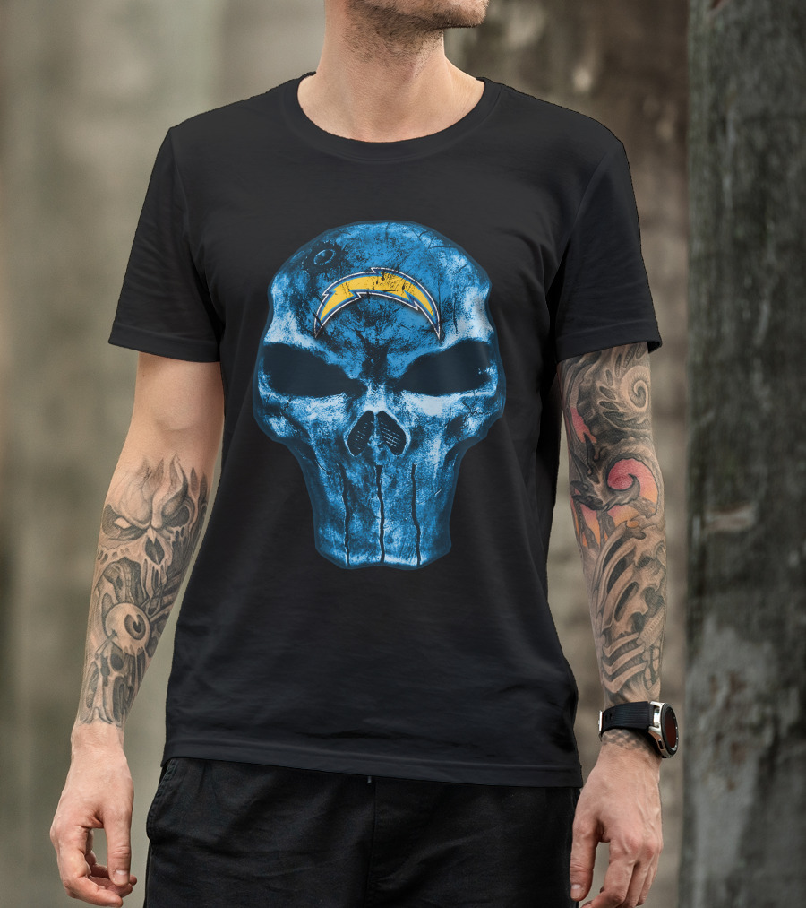 Los Angeles Chargers Skull Bolt T-Shirt