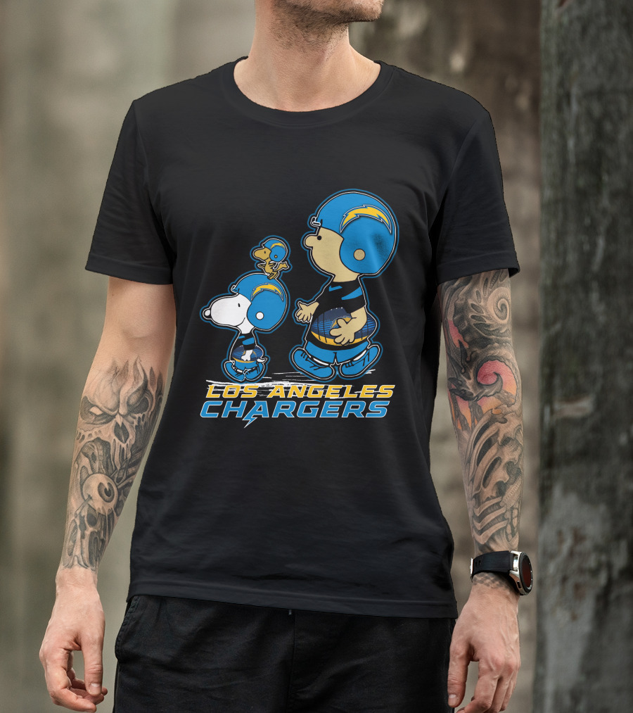Snpfootball Los Angeles Chargers Peanuts Characters T-Shirt