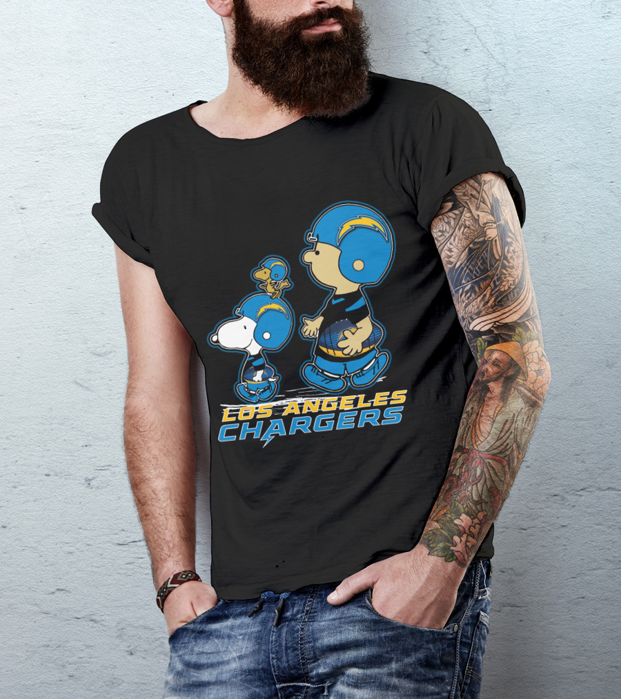 Snpfootball Los Angeles Chargers Peanuts Characters T-Shirt