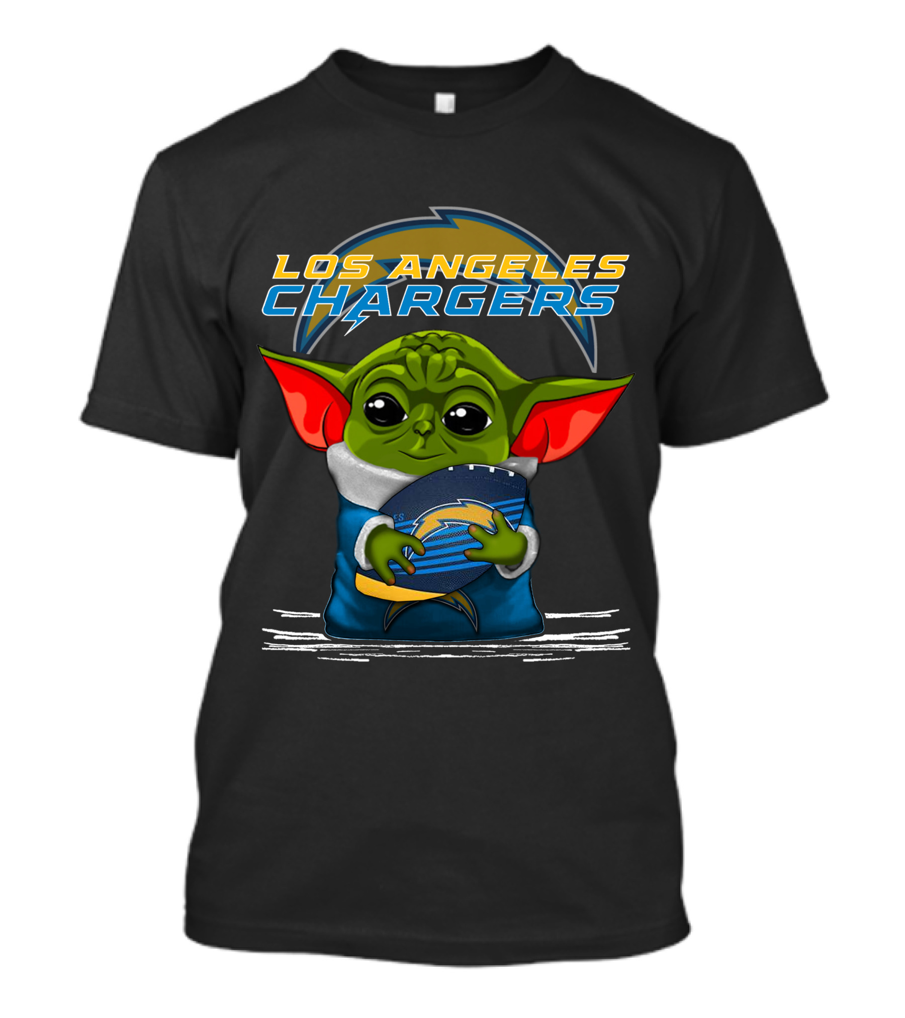 Los Angeles Chargers Yoda Football T-Shirt