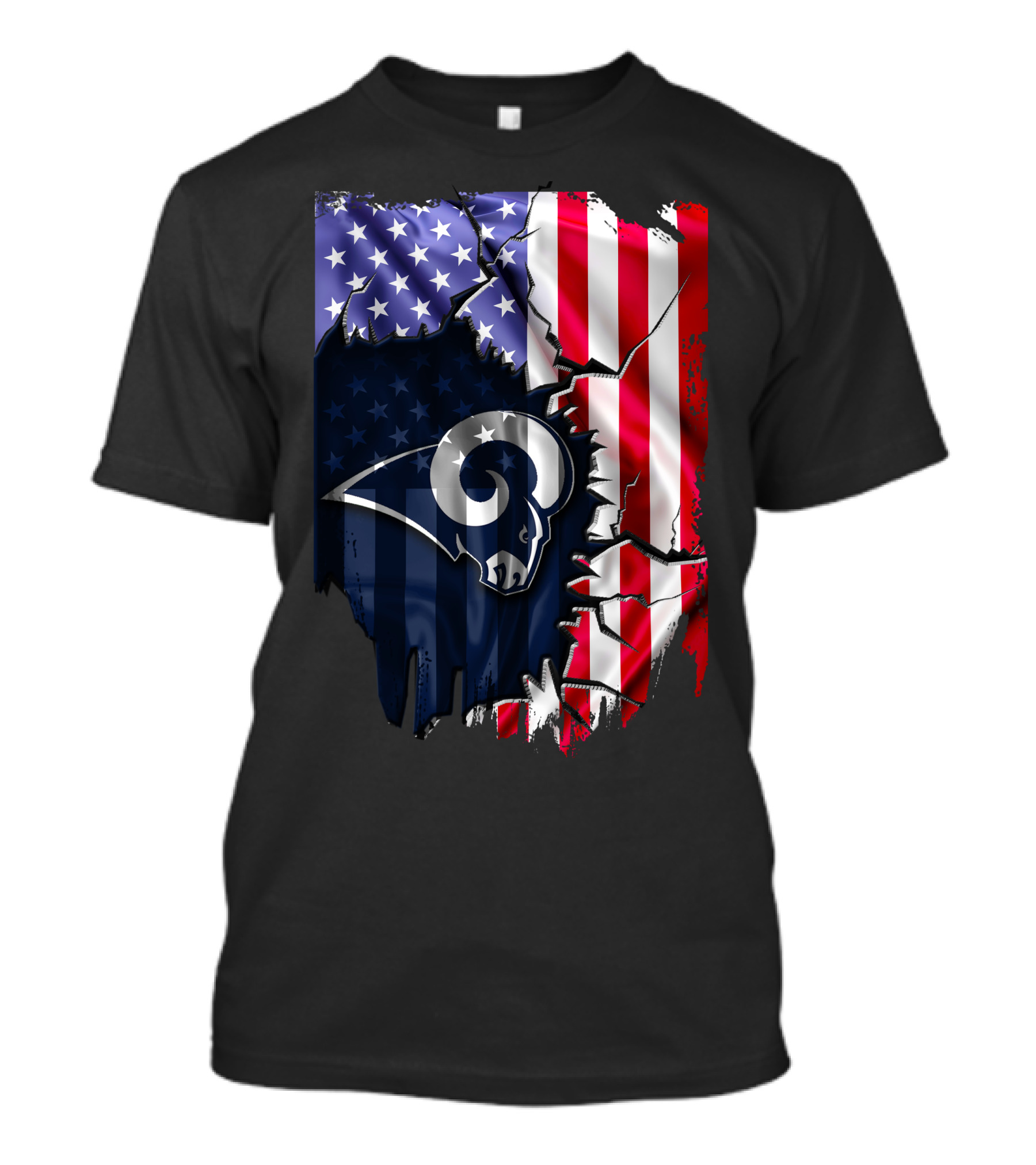 American Flag Los Angeles Rams T-Shirt