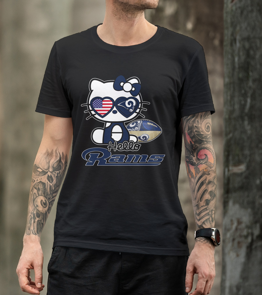 Hello Kitty Los Angeles Rams USA Football Fan T-Shirt