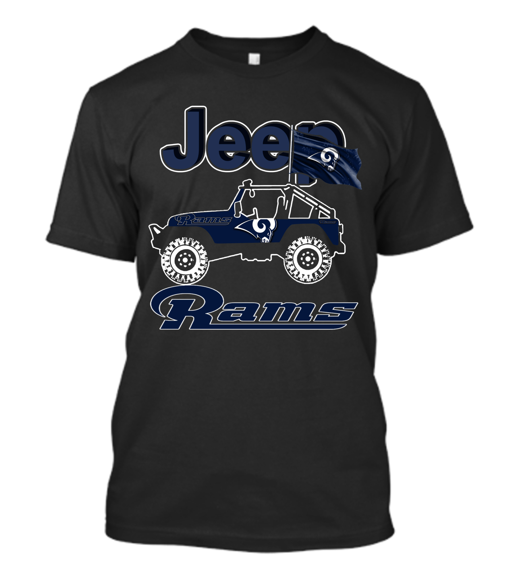 Jeep Los Angeles Rams Off-Road Adventure Fan Gear T-Shirt