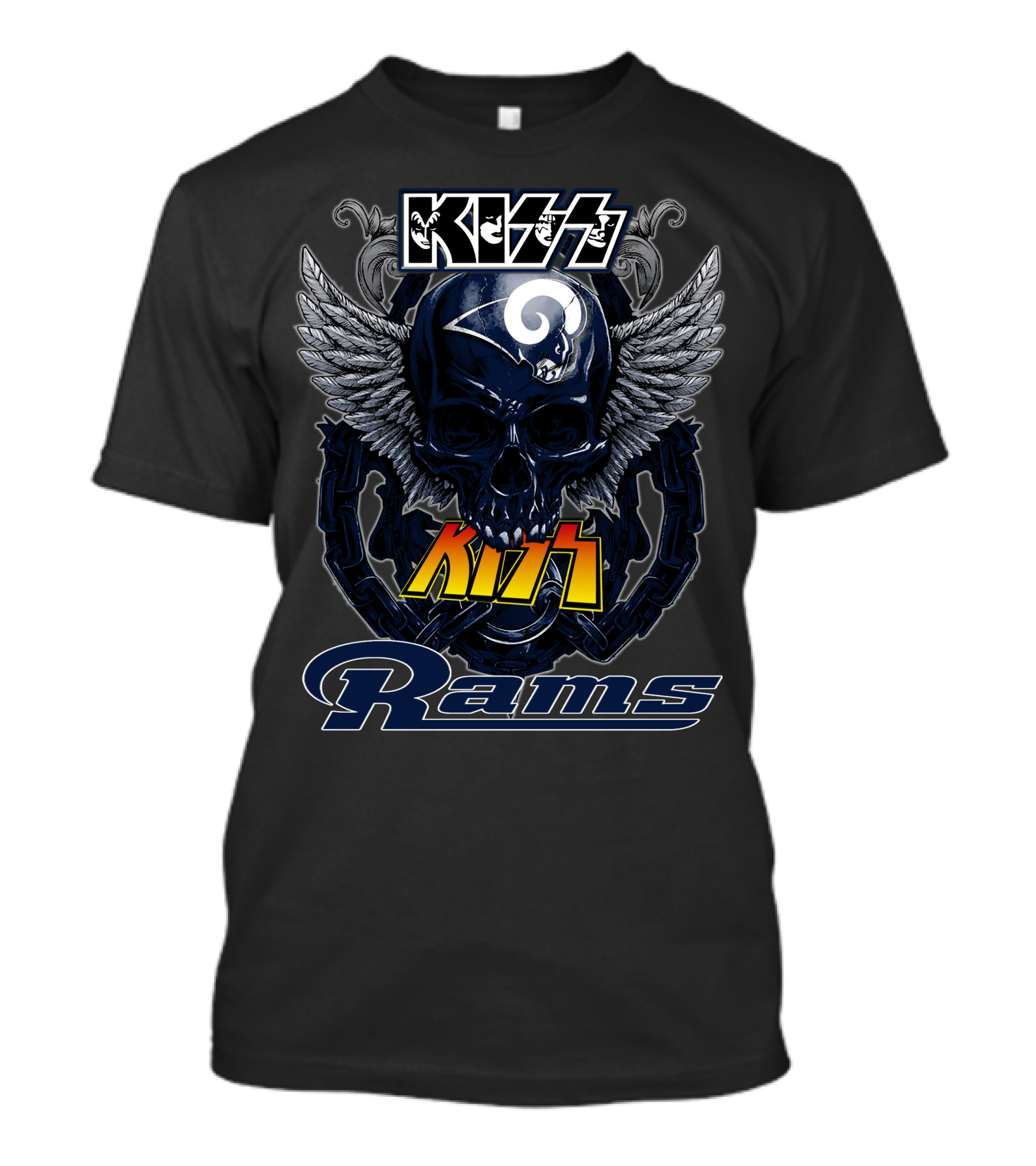 Kiss Rams Skull Wings T-Shirt