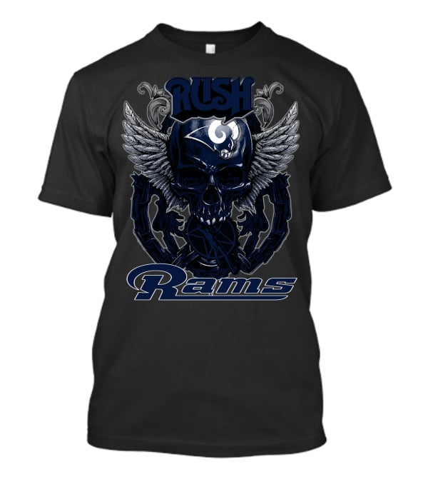 Rush Rams Skull With Wings And Helmet T-Shirt
