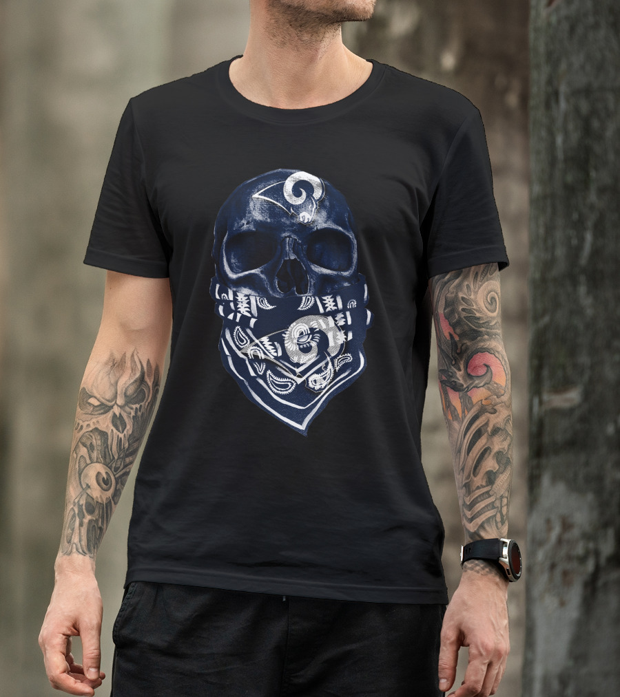 Los Angeles Rams Skull Bandana T-Shirt