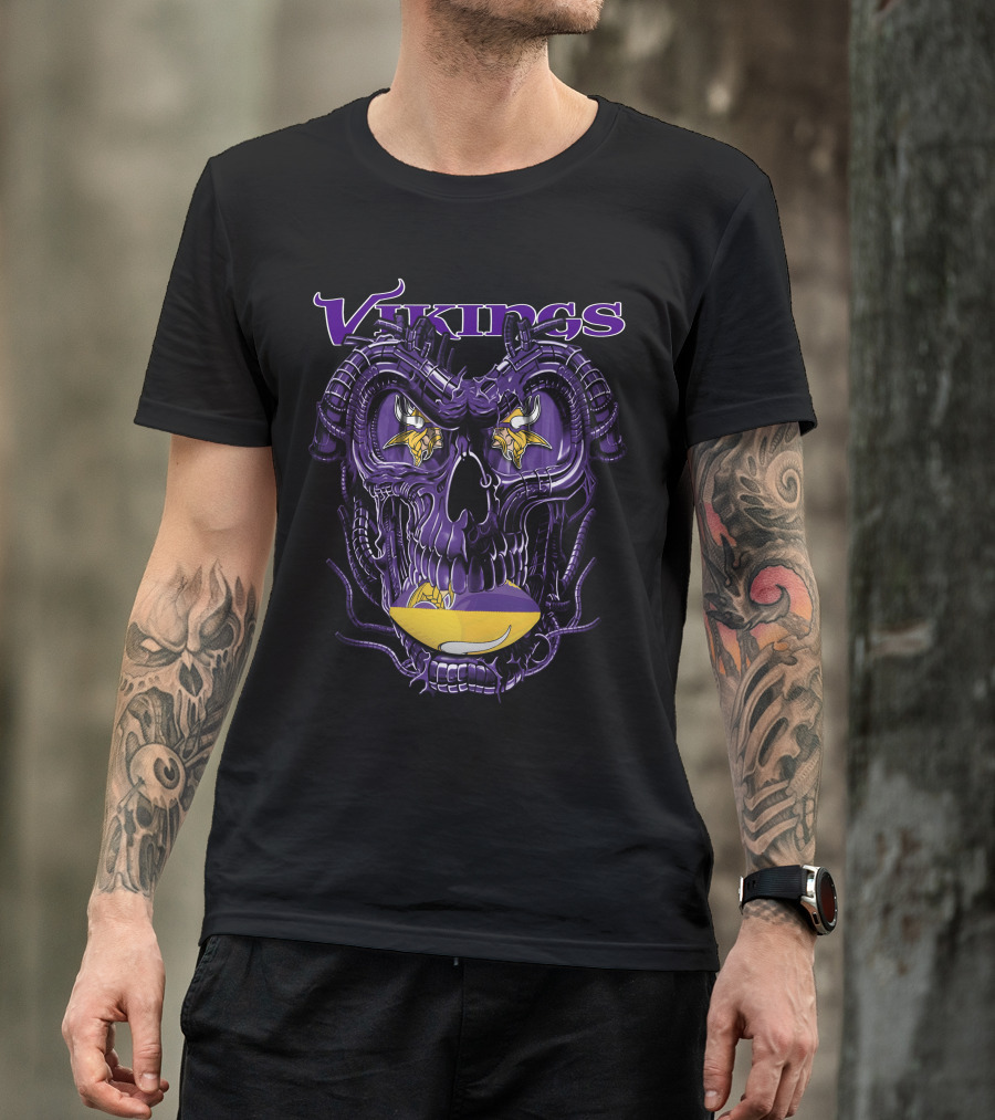 Vikings Dragonskull Minnesota Football Iconic T-Shirt
