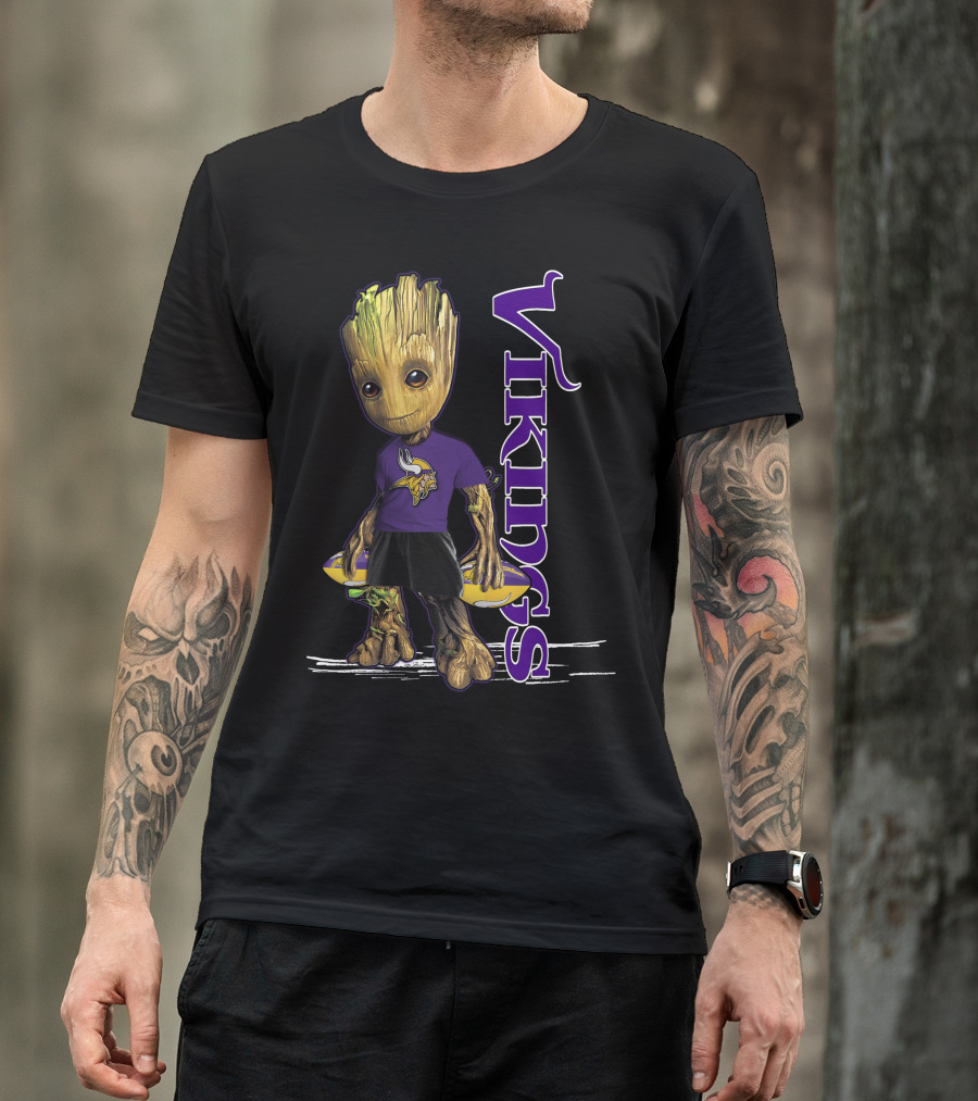 Groot Minnesota Vikings Logo Fan T-Shirt
