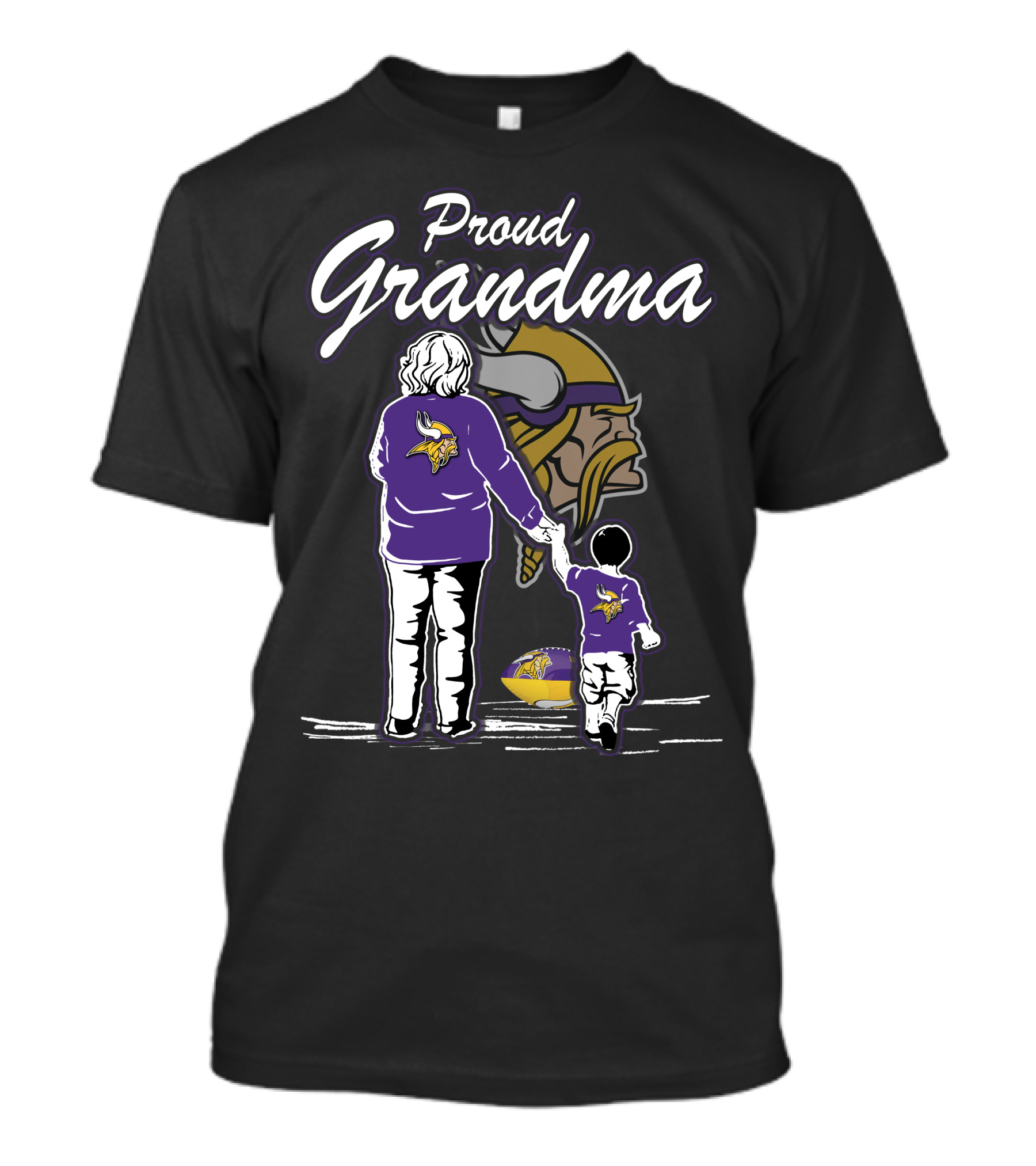 Proud Grandma Minnesota Vikings Family Football Fan T-Shirt
