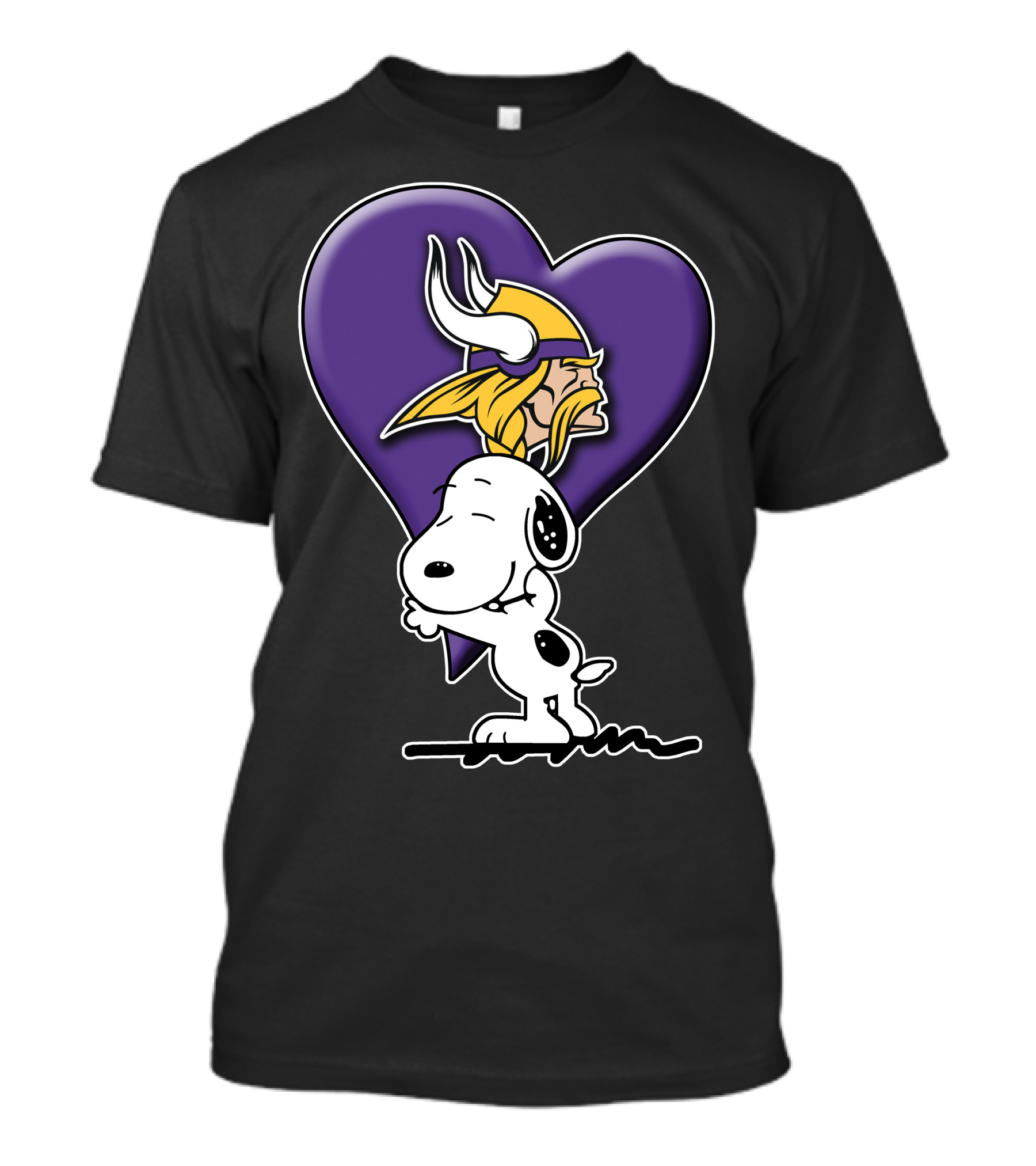 Snoopy Hugging Heart Minnesota Vikings T-Shirt