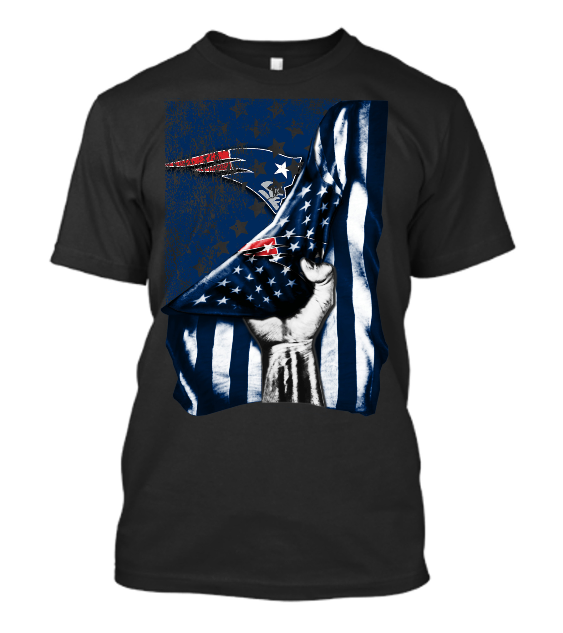 New England Patriots American Flag Hand Stars Stripes T-Shirt
