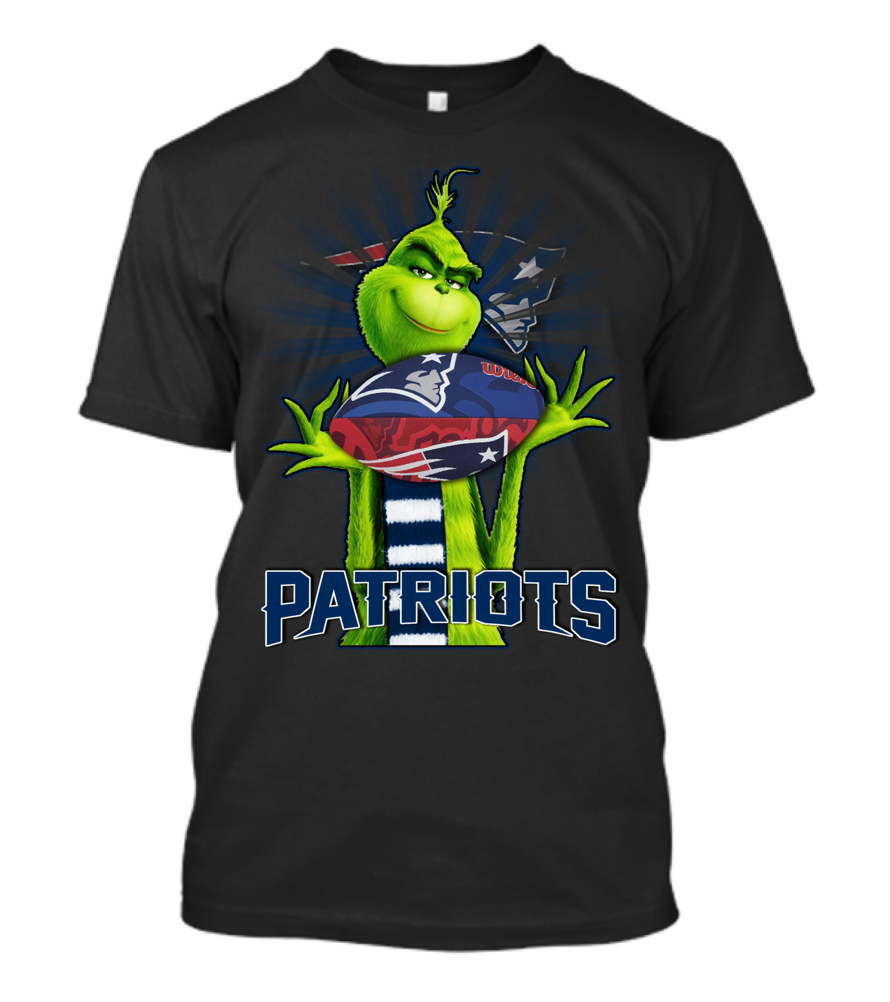 Grinch Patriots Football New England Christmas T-Shirt