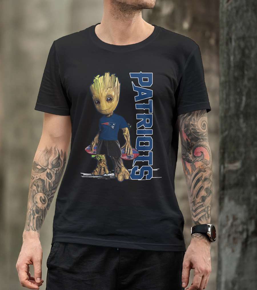 Groot Patriots New England Football Fan Character T-Shirt