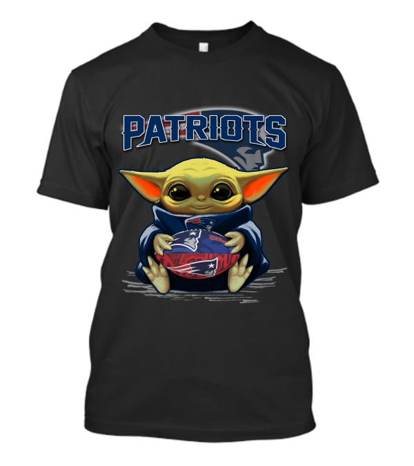 Patriots Baby Yoda With New England Football T-Shirt