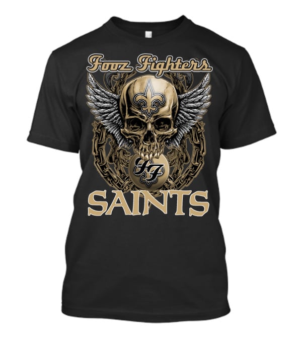 Foo Fighters Saints Skull Winged Fleur-de-Lis T-Shirt