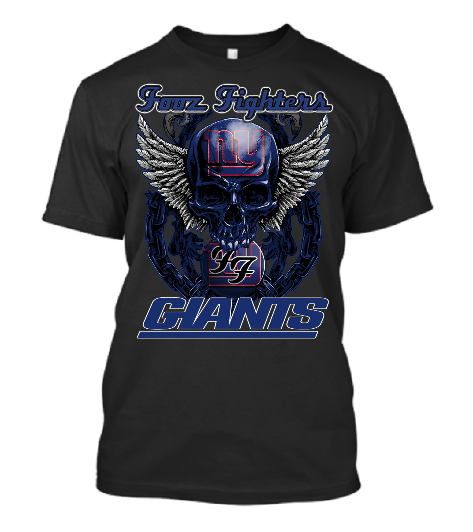 Foo Fighters NY Giants Skull Wings Retro 97 T-Shirt