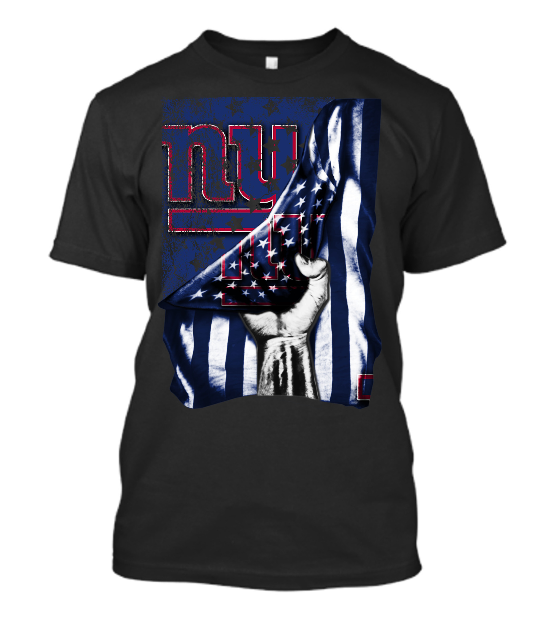 NY Giants American Flag Hand T-Shirt