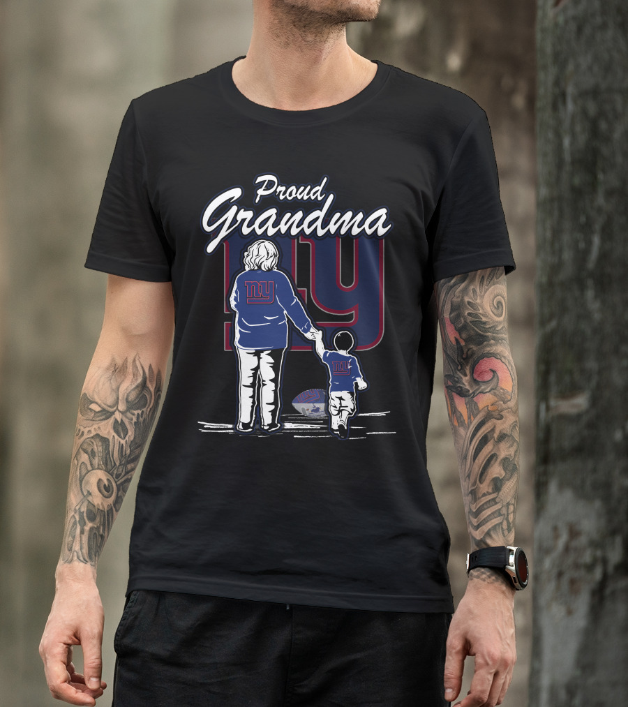 Proud Grandma Ny Giants Football Fan T-Shirt