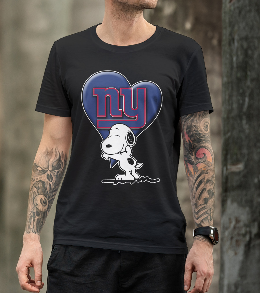 Snoopy Heart Ny New York Giants T-Shirt