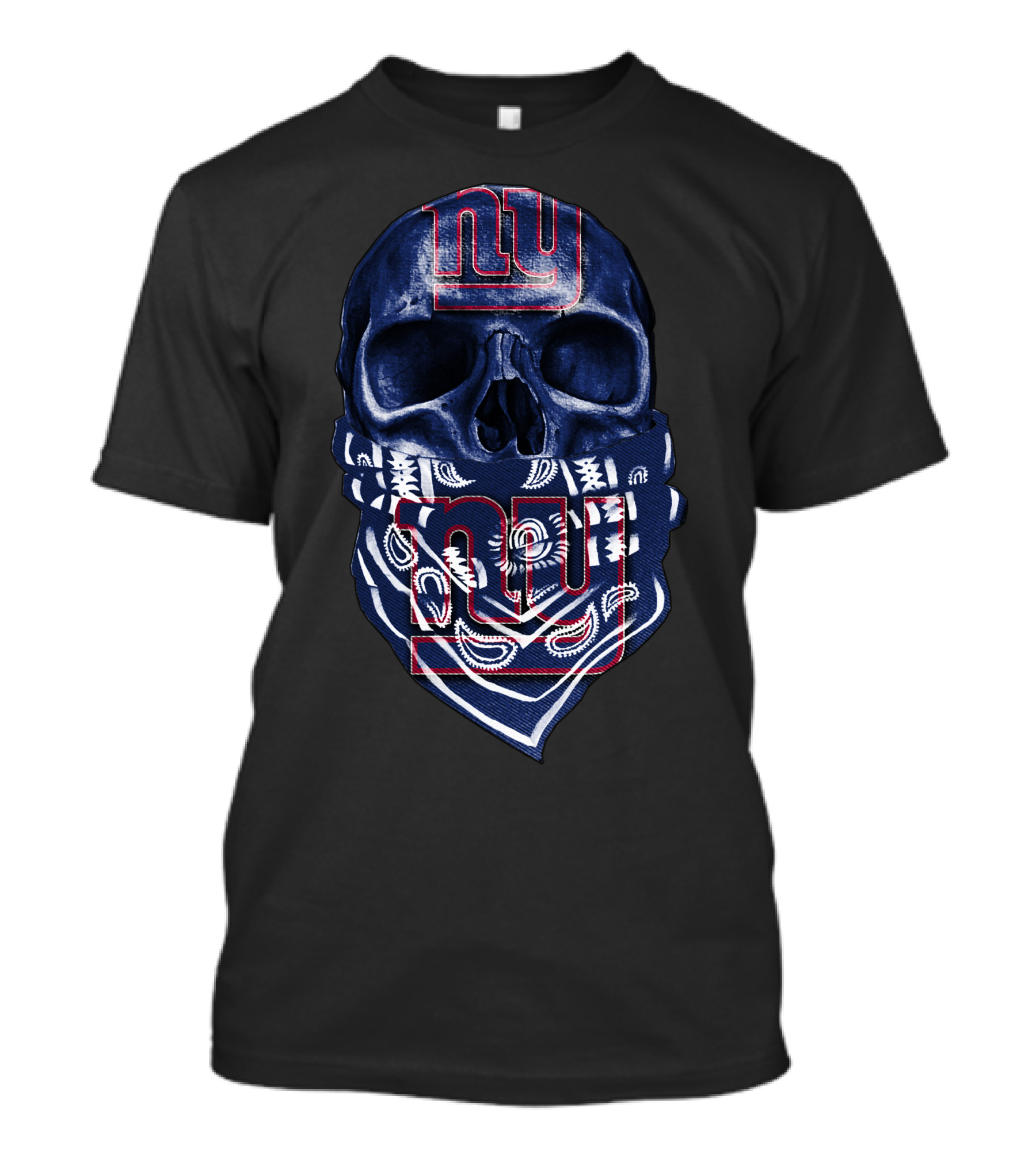Skull Ny Giants Bandana T-Shirt