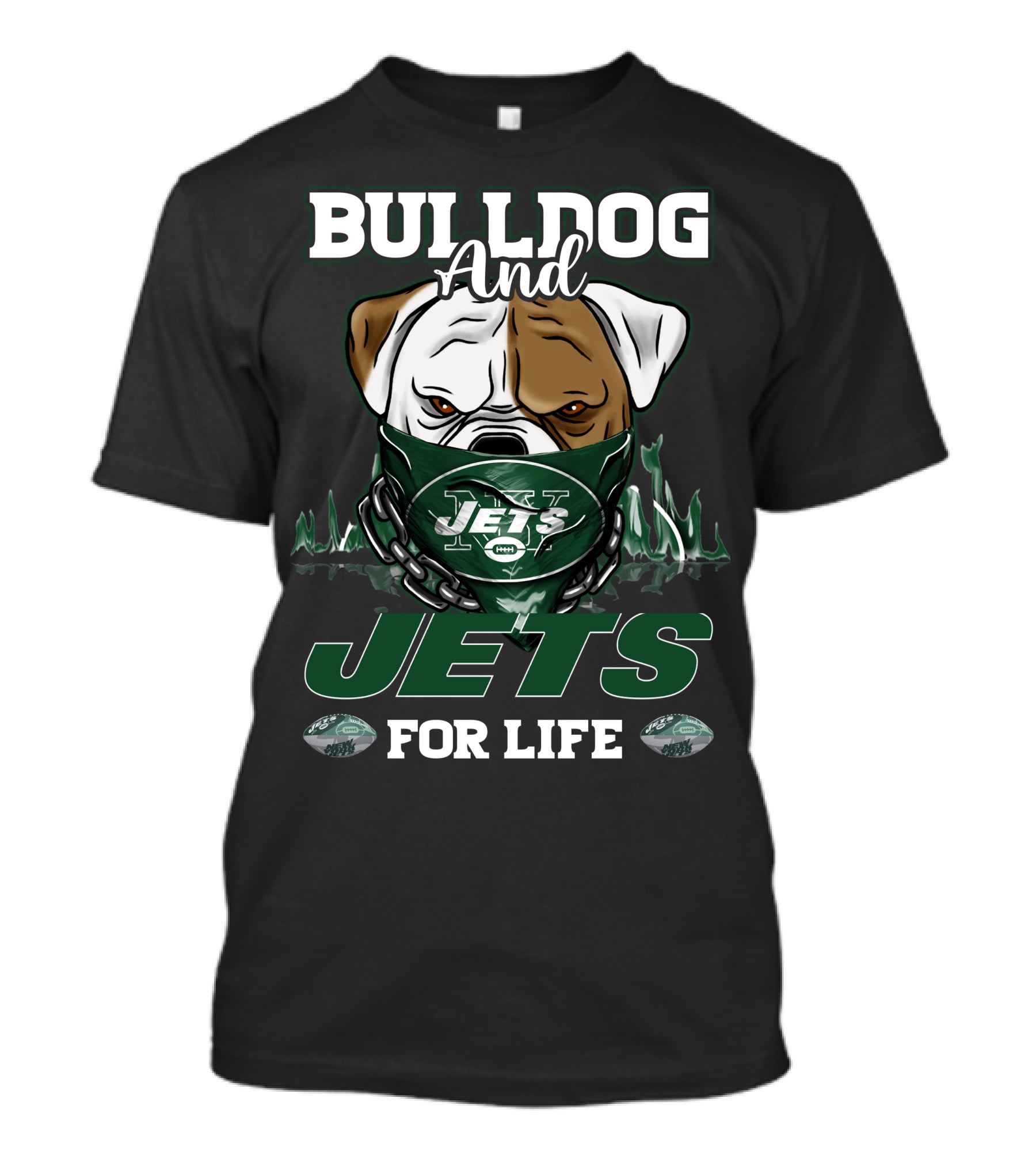 Bulldog And Jets For Life T-Shirt
