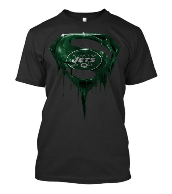 Jets New York Nfl Green Superman Drip T-Shirt